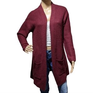 Burgundy a.n.a Knitted Cardigan